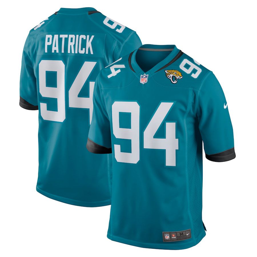 Men Jacksonville Jaguars #94 Aaron Patrick Nike Green Game NFL Jersey